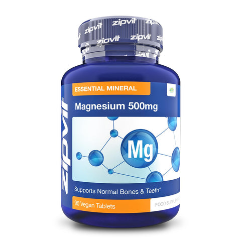 Magnesium 500mg, 90 Vegan Tablets. 3 Months Supply. Supports Muscle and Bone Health. Vegan Formula Magnesium Supplement.