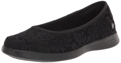 Skechers Women's ON-The-GO Dreamy-Velvet Dreamz Ballet Flat, Black, 5.5