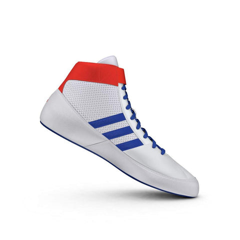 Adidas HVC Wrestling Shoe, White/Blue/Red, 1.5 US Unisex Little Kid