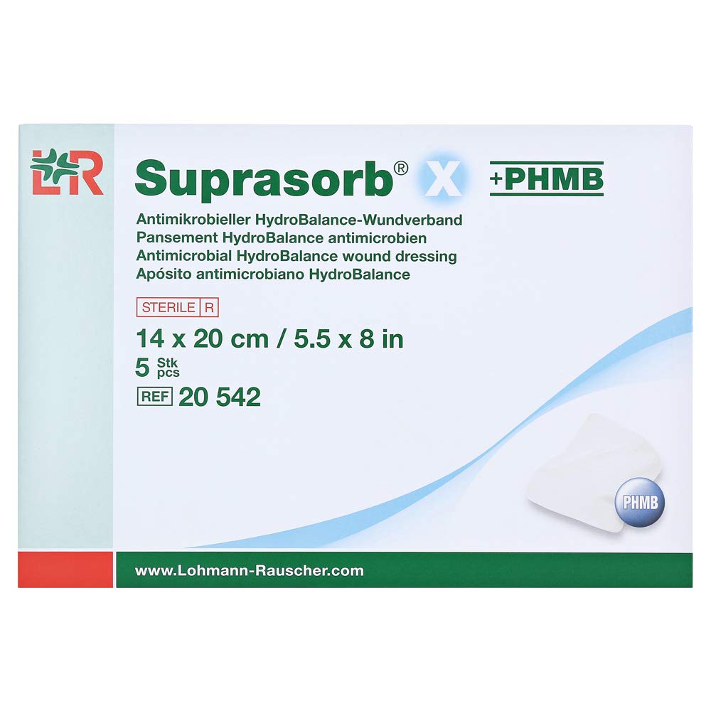 Suprasorb X and PHMB Antimicrobial HydroBalance Wound Dressing, 20 x 14 cm