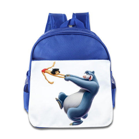 The Jungle Book Bear Baloo Kid Backpack Schoolbag RoyalBlue