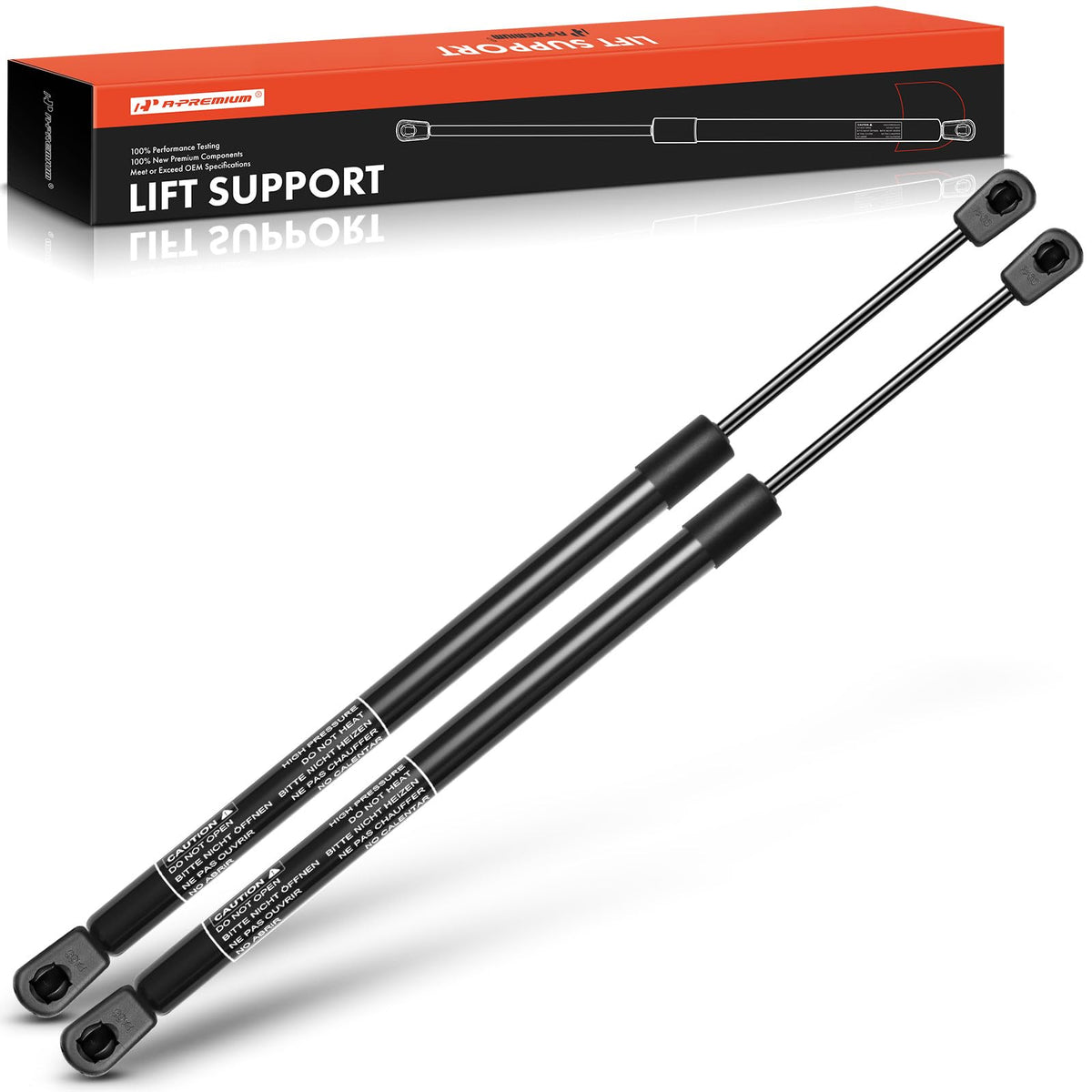 A-Premium Rear Window Glass Lift Supports Shock Struts Compatible with Toyota FJ Cruiser 2007-2014 2-PC Set