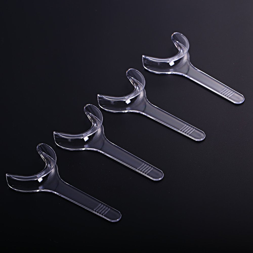 MIBICIRI 4Pcs Orthodontic Dental Cheek Lip Retractor Teeth Mouth Opener,Transparent (Large)
