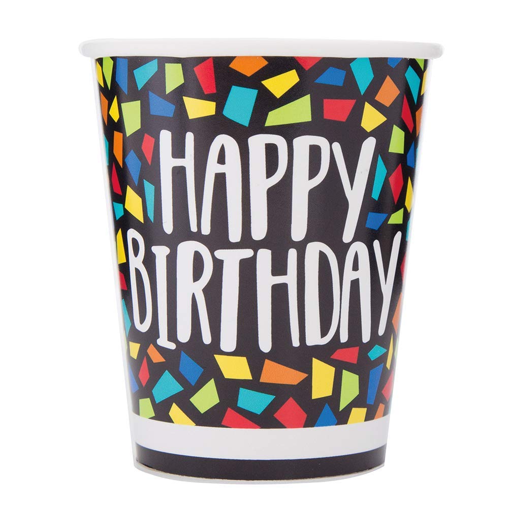 Colorful Mosaic Birthday Paper Party Cups, 8 Ct.