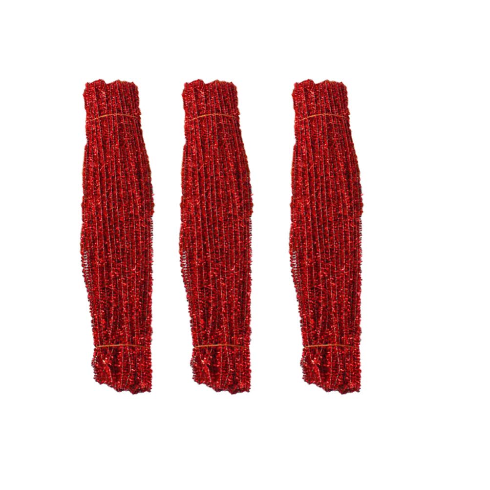 NUOBESTY Art Cleaner 300pcs Cleaner Cleaners Fuzzy Stem Supplies Christmas DIY Stick Twisted Stick Bendable Bar Christmas Tree Decorate Bar Colorful Child Fuzzy Stick