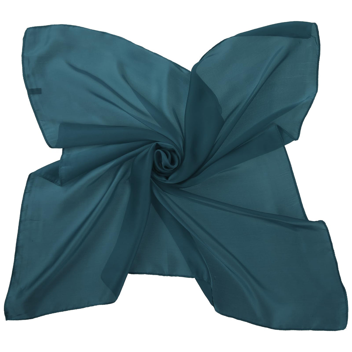 Jeffdad 27.5 Inches Square Silk Like Head Scarf, Women's Fashion Silk Feeling Scarf Solid Color Bandanas Satin Hair Scarf (Green)