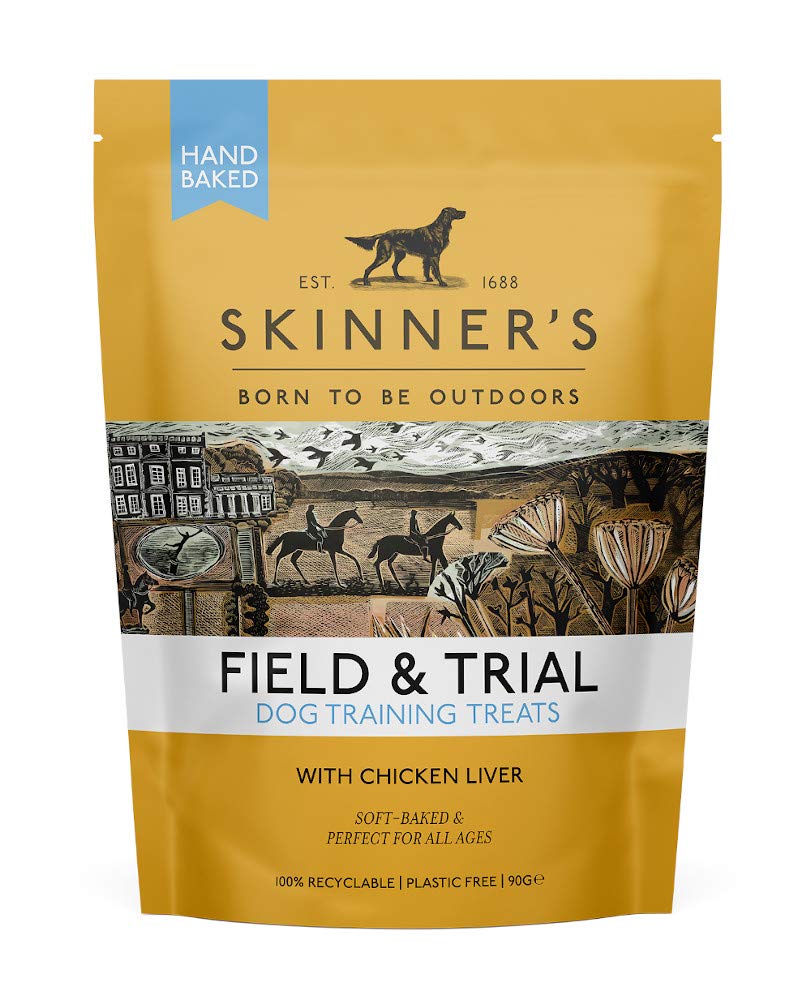 Skinner's Field & Trial Dog Treats - Training Treats with Chicken Liver, 90g x 8 Pouches