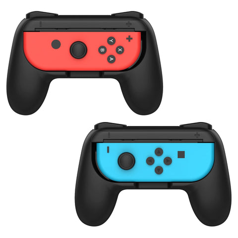 MoKo Grip Compatible with Switch/Switch OLED Model (2021) Joy-Con, [2-Pack] Profile-modeling Controller Handle Kit for Switch/Switch OLED Model (2021) Joy-Con (Black)