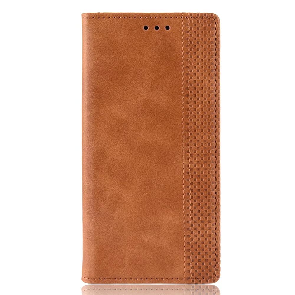 TINGYR Case Compatible with HMD Skyline 5G Cover, Cover Flip Case Stylish Wallet Case with Card Slots Shockproof, Case Compatible with HMD Skyline 5G Smartphone. Brown