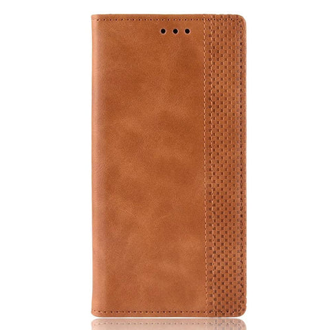 TINGYR Case Compatible with HMD Skyline 5G Cover, Cover Flip Case Stylish Wallet Case with Card Slots Shockproof, Case Compatible with HMD Skyline 5G Smartphone. Brown