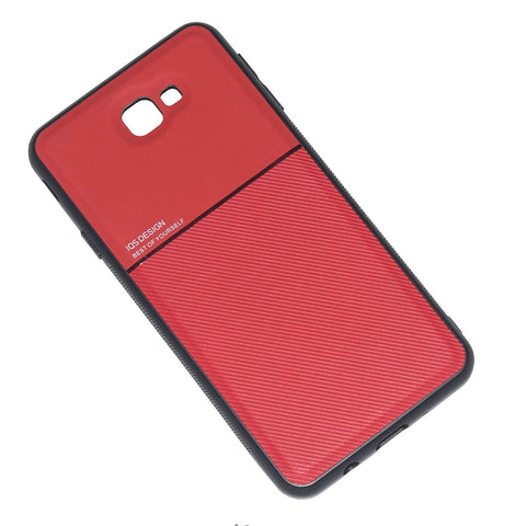 Kepuch Mowen Case Cover Bumper Built-in Metal Plate for Samsung Galaxy J7 Prime - Red