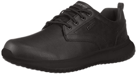 Skechers mens Delson-antigo Trainers, Black Black Leather Bbk, 9 US