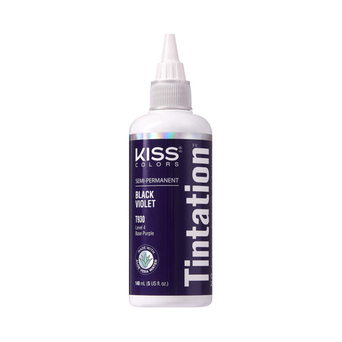 Kiss Tintation Semi-Permanent Hair Color Treatment 148 mL (5 US fl.oz) (Black Violet)