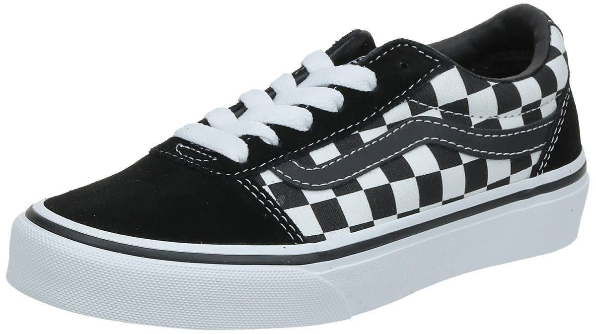 Vans Unisex Kids Ward Sneaker, Checkered Black True White, 6 UK Child