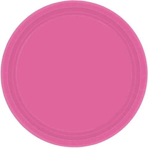 Amscan Bright Pink Paper Plates, 9" 8ct