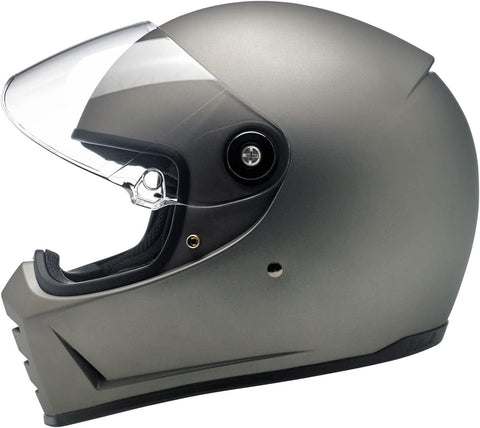 Biltwell | Lane Splitter | DOT & ECE Approved | Motorcycle Helmet | Full Face with Visor | Flat Titanium | X-Large