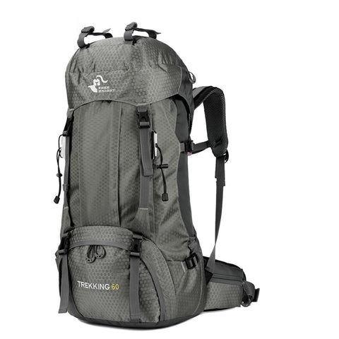 60L Waterproof Ultra Lightweight Packable Climbing Fishing Traveling Backpack Hiking Daypack,Backpack,Handy Foldable Camping Outdoor Backpack Bag with a Rain Cover (Grey)