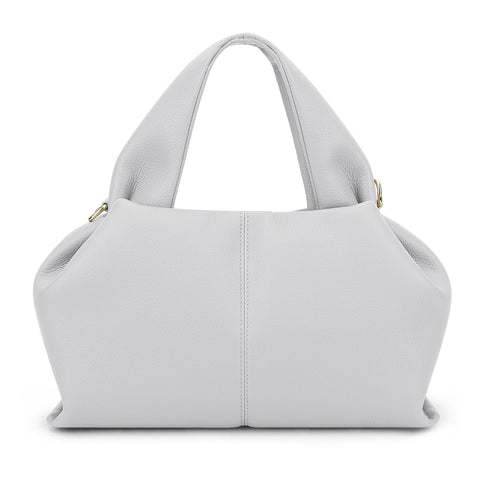 CHAMAIR Small Handbag Women's Shoulder Bag Leather Bag Women's Handbag Dumpling Crossbody Bag Fashion PU Leather Purse Handbags with Removable Shoulder Strap, A02 white.