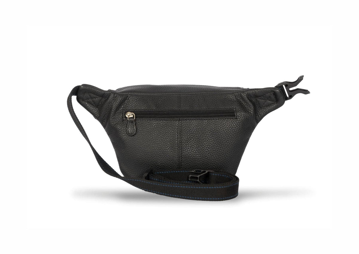 Silver Street London Mens Boston Genuine Leather Bumbag, Waist Bag, Fanny Pack Large Capacity