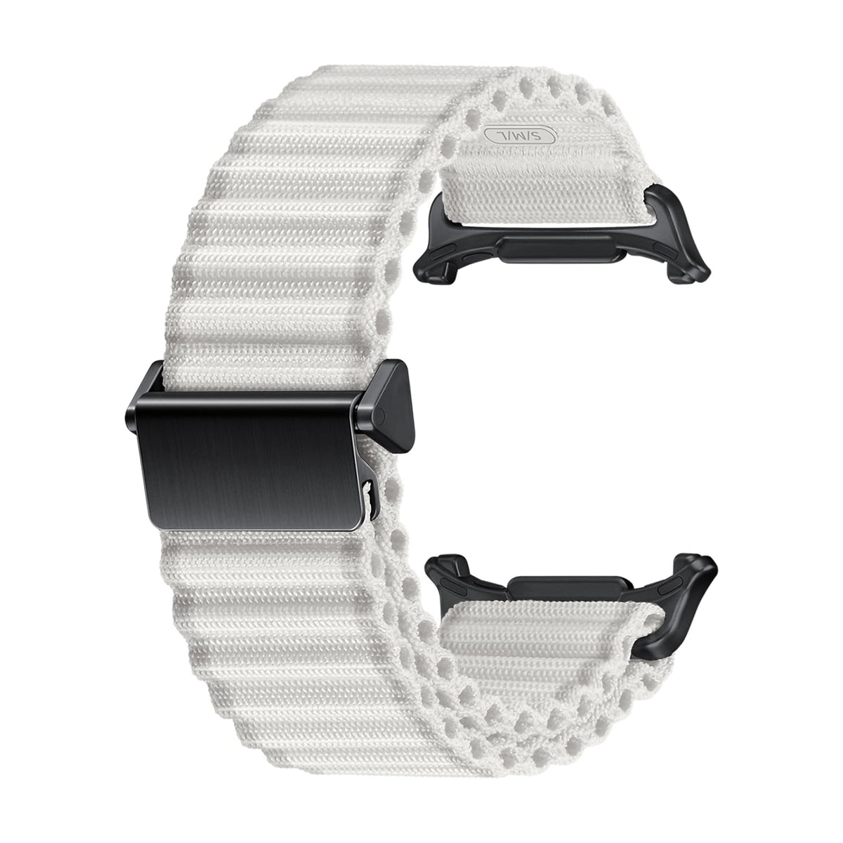 VeveXiao One Click Attachment Off Road Sports Strap Compatible with Samsung Galaxy Watch 7 Ultra Trail Band, Nylon Strap Replacement Wristband for Galaxy Watch Ultra Men Women (White)