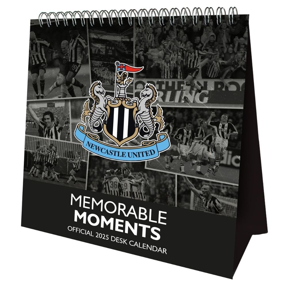 2025 Calendar Newcastle United FC Month to View Football Desk Easel Official Product