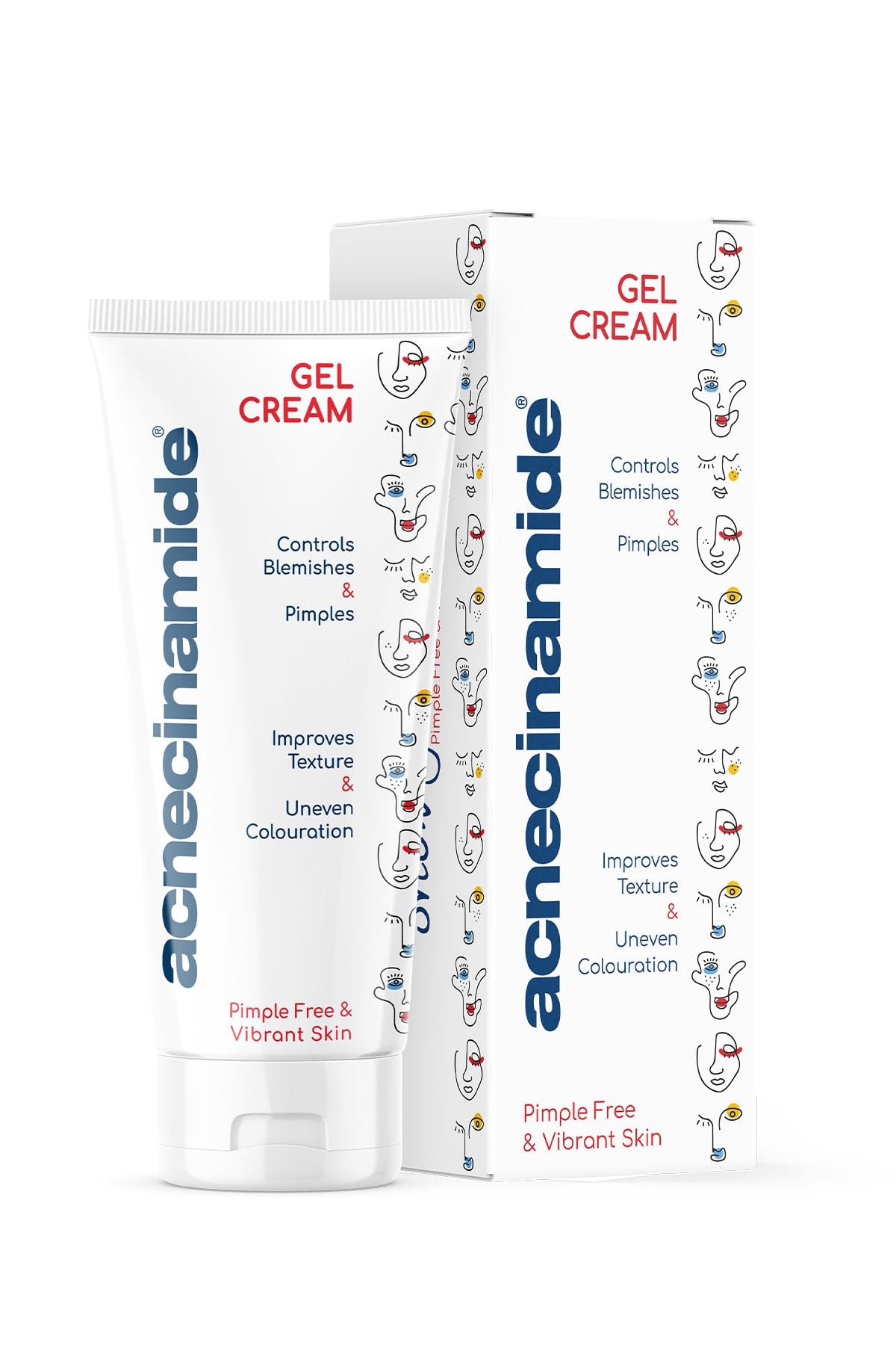 Acnecinamide Gel Cream, 50ml, Daily Use For Oily and Acne Prone Skin to Clear Pimples, Blemishes and Spots and Prevent Breakouts