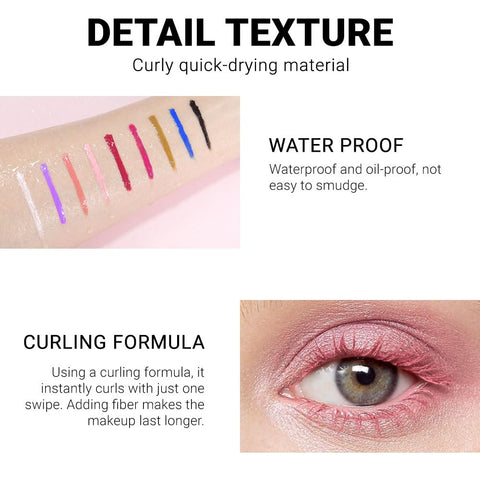 Colored Mascara for Eyelashes with Comb Set,Colorful Waterproof Mascara Long lasting Charming Voluminous Mascara for Women Cruelty Free Vegan Eye Makeup (1Pc 06#light pink)
