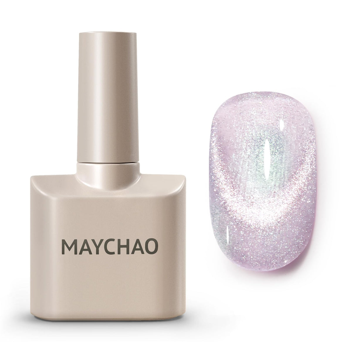 MAYCHAO 15ML Cat Eye Gel Nail Polish 1Pc Aurora Mermaid 01 Gel Polish with Magnet Soak off Holographic Magnetic Nail Polish for Nail Art Manicure Salon DIY at Home