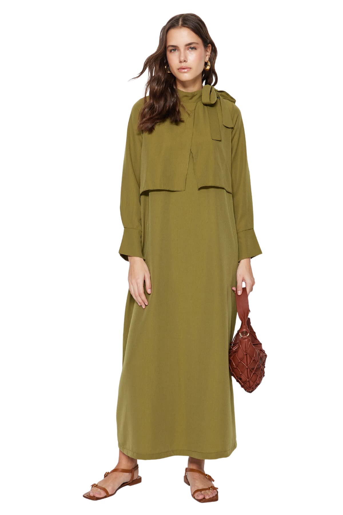 Trendyol Dress - Khaki - A-line,Khaki,42