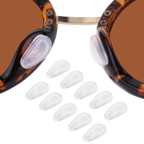 WLLHYF 5 Pairs Silicone Soft Anti-Slip Eyeglasses Nose Pads Glasses Plastic Frames Pressure Relief White Nose Cushion Slip Preventer for Women Man Sunglasses Reading Glasses