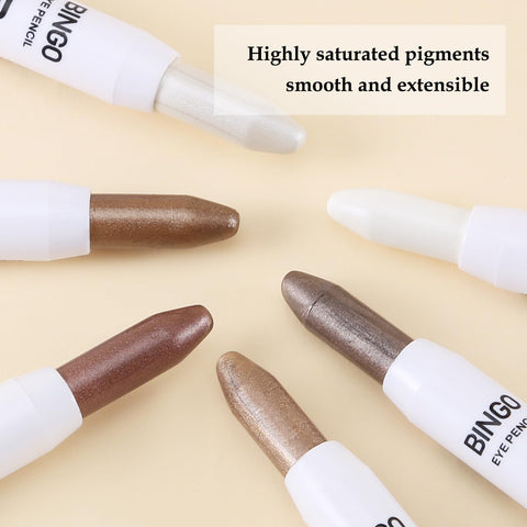 Boobeen Glitter Metallic Eyeshadows Stick, Brightener Eyeshadow Pencil Crayon, Longwear Bronze Shades for a Natural Shimmer Eye Makeup
