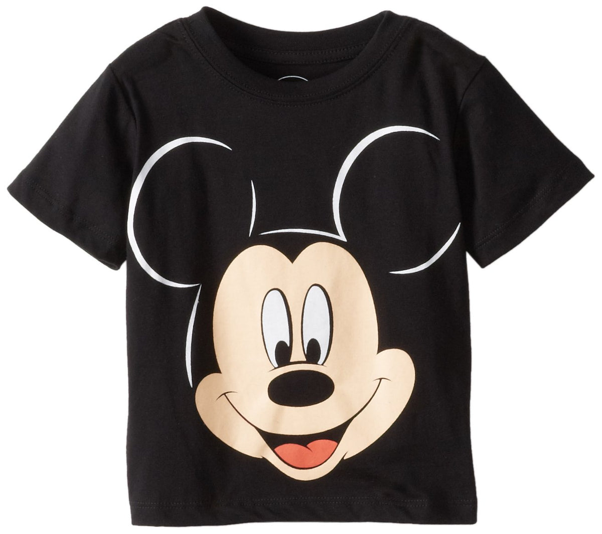 Disney baby boys Mickey Mouse Face Tee T Shirt, Black, 3T US