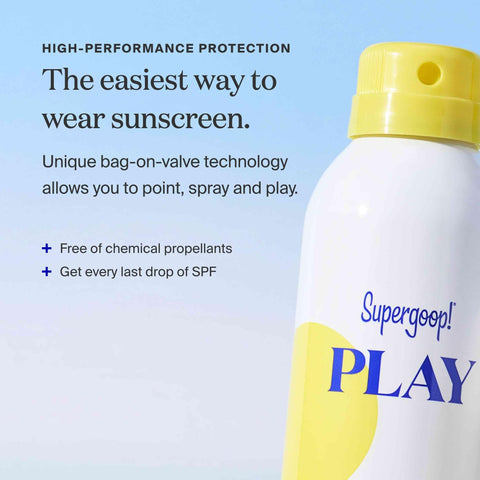Supergoop! PLAY Antioxidant Body Mist w/ Vitamin C, 6 fl oz - SPF 50 PA++++ Broad Spectrum Sunscreen - Body Spray for Sensitive Skin - Clean Ingredients - Great for Active Days