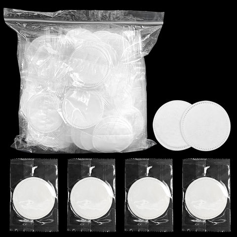 (100 Pcs) Kheoxusa Individually Wrapped Cotton,Individually Wrapped Cotton Pads,Individually Wrapped Cotton Rounds,Cotton Pad for Face Individual Wrap,Hotel Personal Care Kit Individually Packed-Round