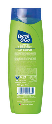 Wash & Go 2 in 1 Anti-Dandruff Shampoo and Conditioner X 9 bottles