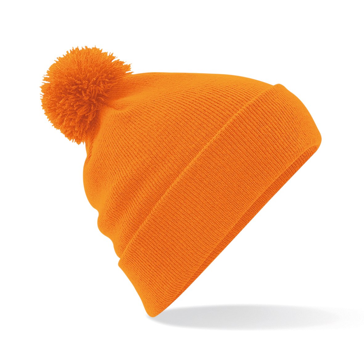 Beechfield - Cuffed Design - Original Pom Pom Beanie - Orange