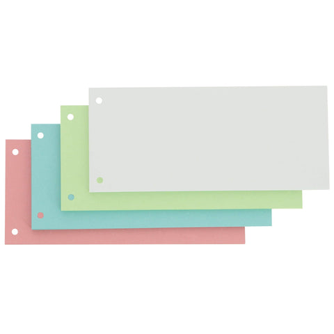 Elba scheidingsstroken 240x105 mm onbedrukt 2 gaats assorti Pack 100