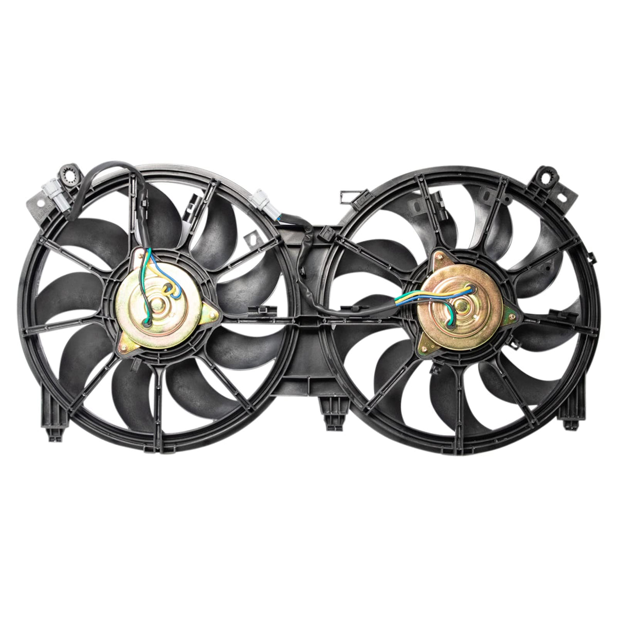 TRQ Radiator Dual Cooling Fan Assembly Compatible with 2007-2011 Nissan Altima NI3115134
