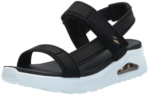 Skechers Women's UNO-Summer STAND2 Sport Sandal, Black, 5