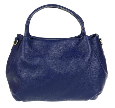 Girly HandBags Womens Bucket Genuine Leather Handbag (Navy)