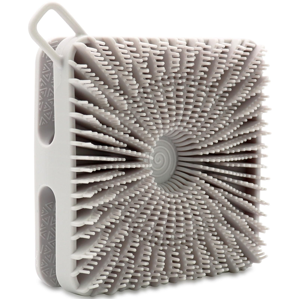 Silicone Body Scrubber, Silicone Loofah Double-Sided Body Brush,Silicone Shower Scrubber and Scalp Massager Shampoo Brush for Sensitive Kids Women Men All Kinds of Skin (1PCS Cool Gray)