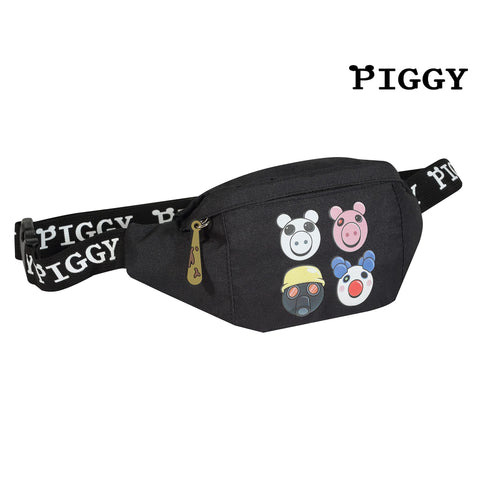 Piggy Characters Bum Bag, Kids, One Size, Charcoal, Official Merchandise