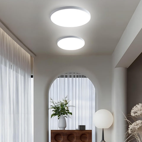 zhxinashu LED Light, 12W Bedroom Lights Ceiling, Bathroom Ceiling Light, White Light 6000K Ø23CM, Modern Ceiling Lights for Balcony, Bathroom, Kitchen, Hallway, Basement(2PCS)