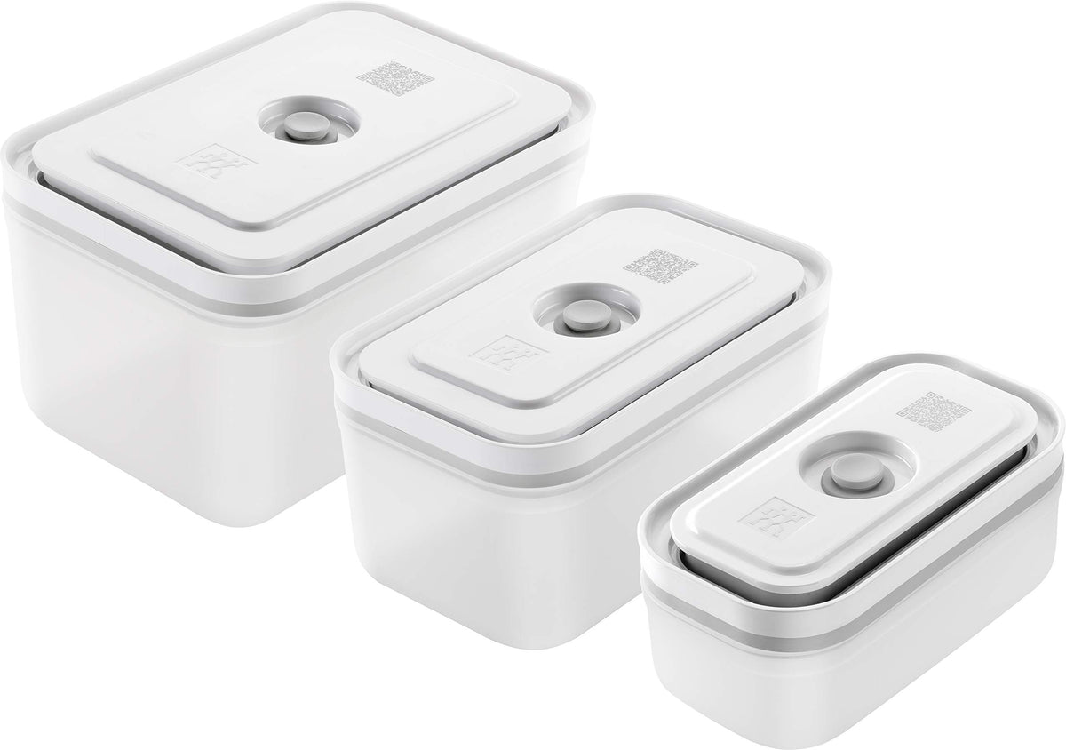ZWILLING ZWILLING Vacuum Box Set, S/M/L, 3-Piece, Plastic, White, Fresh & Save, 19 x 5 cm