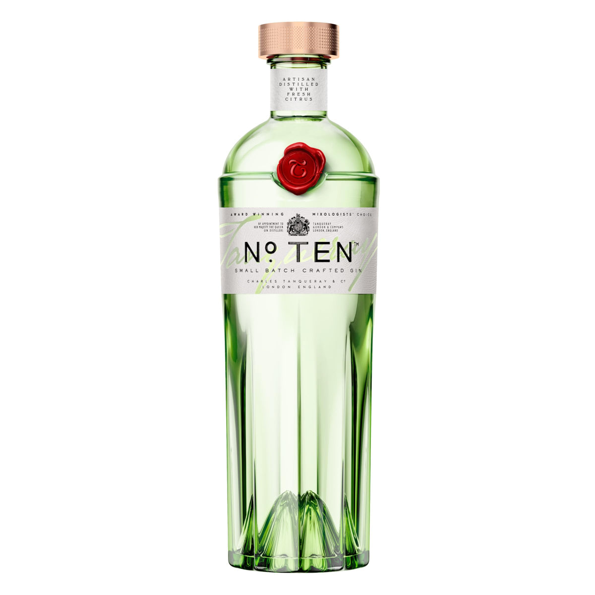 Tanqueray No. TEN Gin | 47.3% vol | 1L | Small Batch Gin Distilled with Whole Citrus Fruits & Gin Botanicals | Enjoy in a Gin Glass with Ice & Tonic | Distilled 4 Times