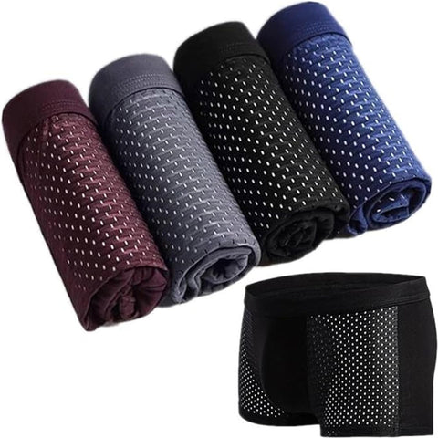 Deysen Boxhero Bamboo Fiber Boxer Briefs, Boxer Briefs Underwear for Men, Bamboo Fibre Boxer Shorts, Softness Breathability, For All-Day Comfort (XXL, 4Pcs Set)