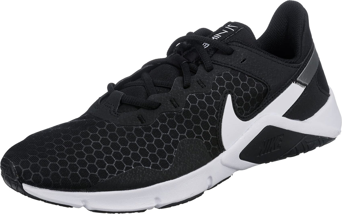 Nike Men's Training Indoor Court Shoe, Black White Metallic Silver, 10.5