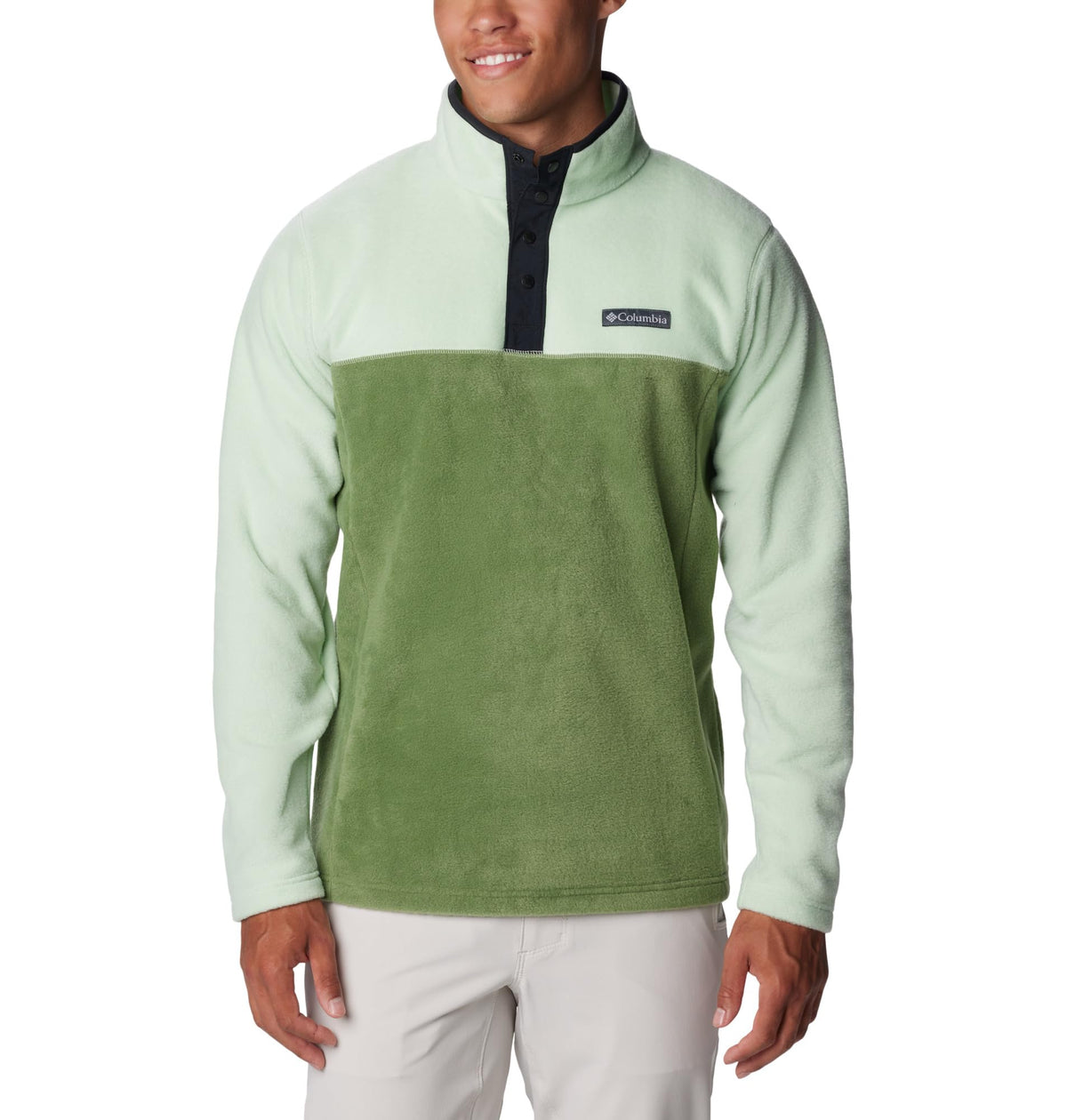Columbia Men's Steens Mountain Half Snap, Canteen/Sage Leaf/Black, Small