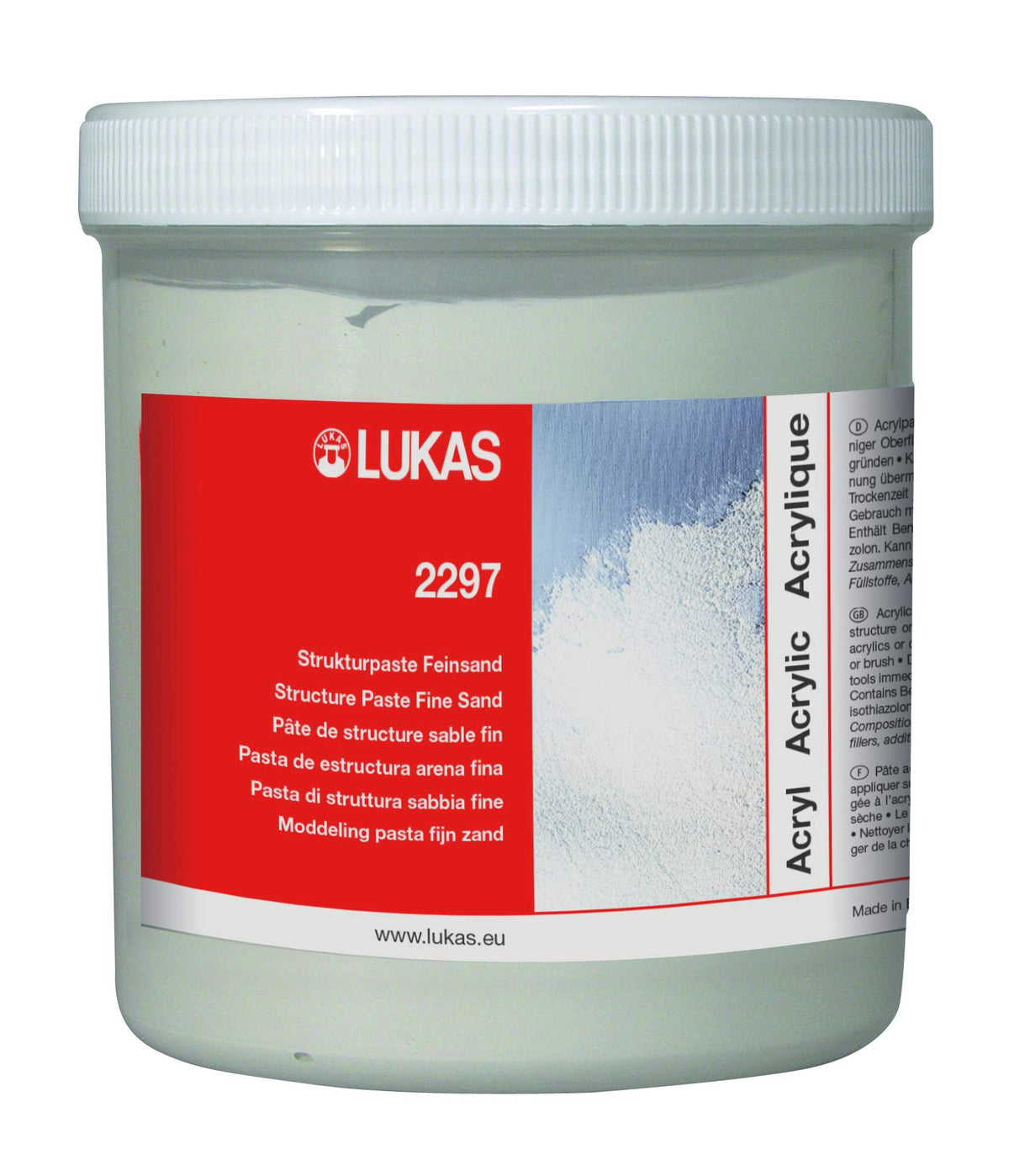 LUKAS painting medium - modelling paste with fine sand in 250 ml