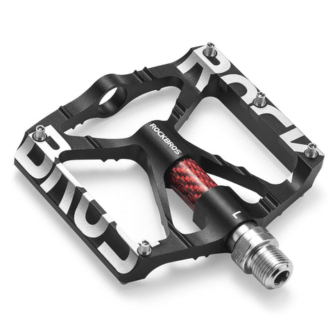 ROCKBROS Bicycle Pedals 9/16 "Aluminum Alloy MTB Pedals With Sealed Bearings Non-slip Pedals Black